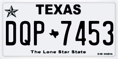 TX license plate DQP7453