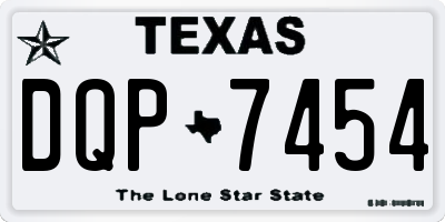 TX license plate DQP7454