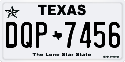 TX license plate DQP7456