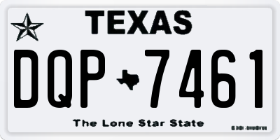 TX license plate DQP7461