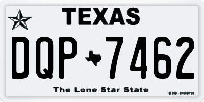 TX license plate DQP7462