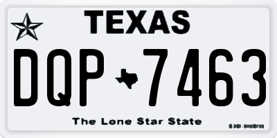 TX license plate DQP7463