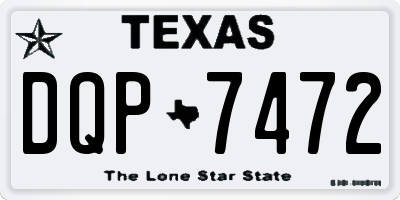 TX license plate DQP7472