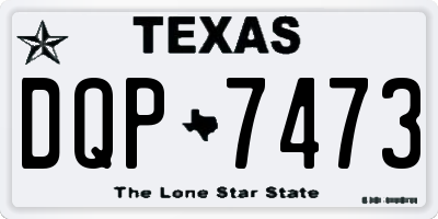TX license plate DQP7473