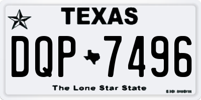 TX license plate DQP7496