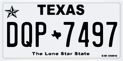 TX license plate DQP7497