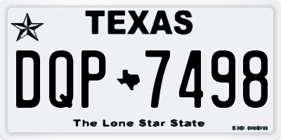 TX license plate DQP7498