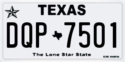 TX license plate DQP7501