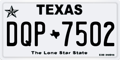 TX license plate DQP7502