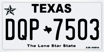 TX license plate DQP7503