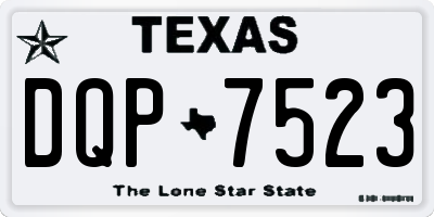 TX license plate DQP7523