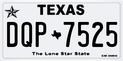 TX license plate DQP7525