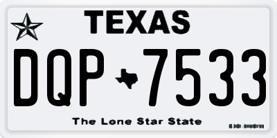 TX license plate DQP7533