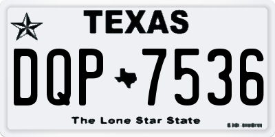TX license plate DQP7536
