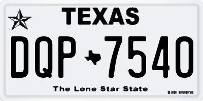 TX license plate DQP7540