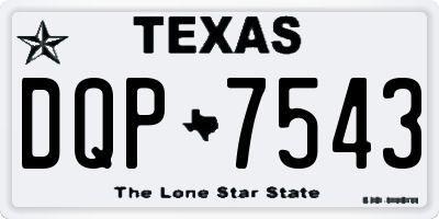 TX license plate DQP7543