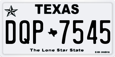 TX license plate DQP7545