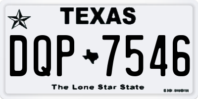 TX license plate DQP7546