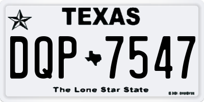 TX license plate DQP7547