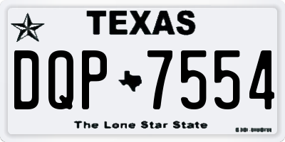TX license plate DQP7554