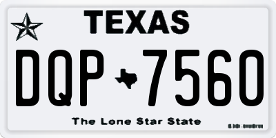 TX license plate DQP7560