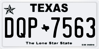 TX license plate DQP7563