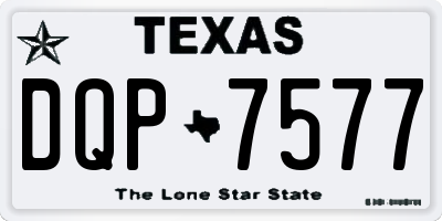 TX license plate DQP7577
