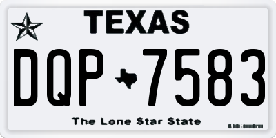 TX license plate DQP7583