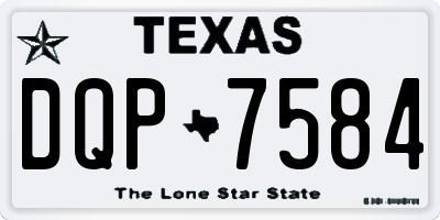 TX license plate DQP7584