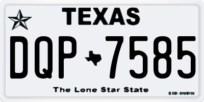 TX license plate DQP7585