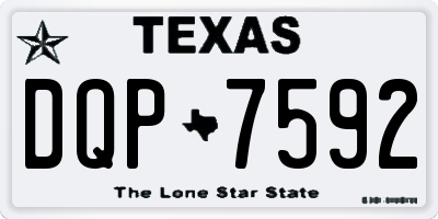 TX license plate DQP7592