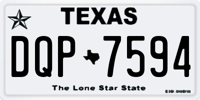 TX license plate DQP7594