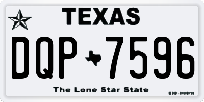 TX license plate DQP7596