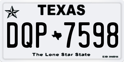 TX license plate DQP7598