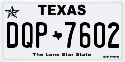 TX license plate DQP7602