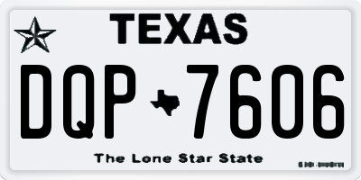 TX license plate DQP7606