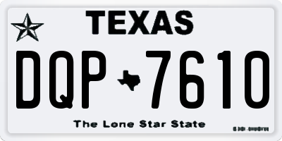 TX license plate DQP7610