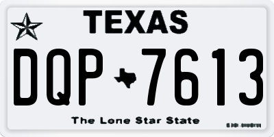 TX license plate DQP7613