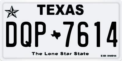 TX license plate DQP7614