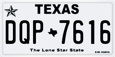 TX license plate DQP7616
