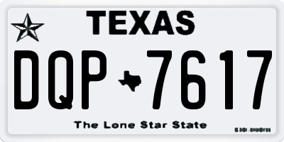 TX license plate DQP7617