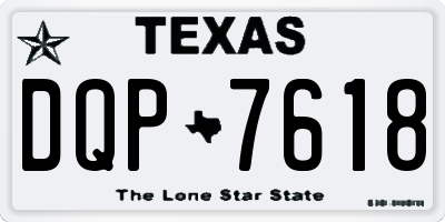 TX license plate DQP7618