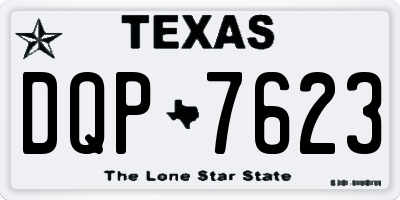 TX license plate DQP7623