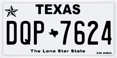 TX license plate DQP7624