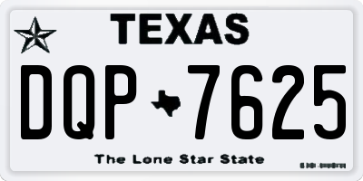 TX license plate DQP7625
