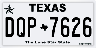 TX license plate DQP7626