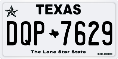 TX license plate DQP7629