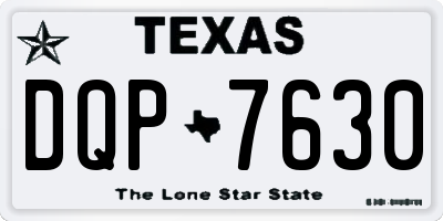 TX license plate DQP7630