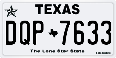 TX license plate DQP7633