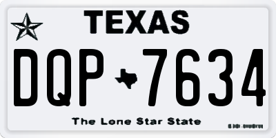 TX license plate DQP7634